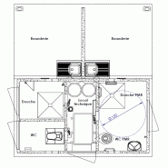 Sanitaires publics extérieurs pmr module deux familles / 2 douches_2