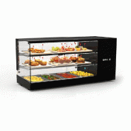 Vitrine réfrigérée LOGIC TRIPLE - Avec étagères neutres - 4 bacs GN 1/3 | Sayl Barcelona - Avec 2 étagères_2