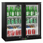 Arrière-bar réfrigéré 2 portes battantes vitrées - 220 litres | BKTG2SN_2
