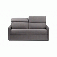 Canapé convertible LUXIA - Matelas 16 cm - Système Express - Sommier à lattes 120 cm - Microfibre taupe_2