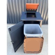 Abri poubelle Wastebio - Design esthétique, accessibilité PMR, collecte biodéchets 120 à 240L - Made in France_2