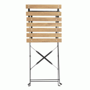 Chaises de terrasse pliantes Perth effet bois (lot de 2) | Bolero - FU539_2