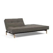 Canapé-lit Innovation Living Splitback Styletto - Convertible en lit 115x210 cm - Pieds chêne naturel - Tissu Flashtex Dark Grey_2