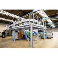 Mezzanine industrielle sur poteaux - augmentation de surface avec structure auto-stable métallique_2