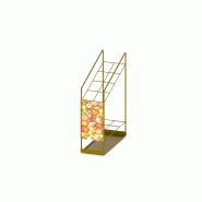 Présentoir mobile en métal - 8 emplacements pour tubes, tiges, tuteurs et barres_2