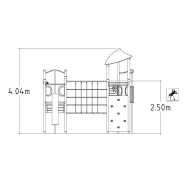 Structure multi-jeux 5 à 12 ans - Uniplay Abbax 8048383 - Poteaux et panneaux bois - Hags_2