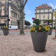 Pot rond sans rebord - URBAN VASE - Polyéthylène recyclable, 21 coloris, différentes dimensions disponibles_2