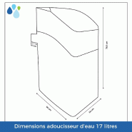 Adoucisseur d'eau sans électricité kube 17l - 2 à 4 personnes vanne volumétrique mécanique_2