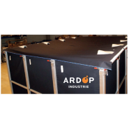 Cabine de protection laser Montable/Démontable avec roulettes et freins - JUT-CABINE-3,3x3,3x2,25m - ARDOP Industrie - Système d'éclairage intérieur LED_2