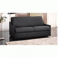 Canapé lit convertible express Luna 2-3 places - Tweed gris graphite - Matelas 16 cm - Couchage 120x197 cm_2