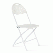 Chaise pliante de réception - Structure en acier, assise PEHD, housse noire lavable_2