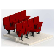 Fauteuil d'auditorium à piétement central en acier pour une utilisation intensive en ERP - JACQUARD_2