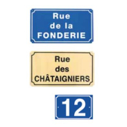 Panneau signalétique de rue - aluminium 15/10ème à bords pliés, laqué polyuréthane_2
