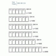 Vitrine réfrigérée à poser THV1800/330 - 1800 x 335 x 435 mm, capacité 8 bacs GN1/4, température +2°+8°C_2