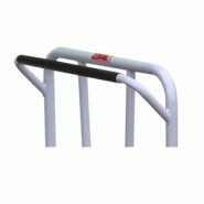 Chariot plateforme à 2 dossiers - capacité 600 kg - roues anti-acide et non marquantes_2