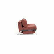INNOVATION LIVING - Canapé design convertible Cubed 02 Chrome 200x140 cm - Tissu Cordufine Rust_2