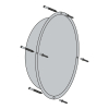 Miroir de sécurité hémisphérique demi-sphère mural - vision 180° - optique incassable Polymir®_2