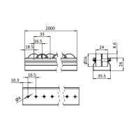 Rail à rouleaux abordable, durable et à fonctionnement fluide -XST H26_2
