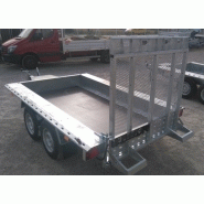 Remorque porte-engins TEMA Builder 3T - 3m - 2 essieux - structure galvanisée et plancher antidérapant_2