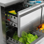 Comptoir pour saladette réfrigéré CK7360 6 tiroirs GN1/1 pces Inox TEFCOLD_2