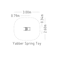 Jeu sur ressort Yabber - 1 place - réf 8057428 - Hags - Fondation à enterrer - Bleu_2