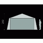 Tente de stockage fermée Toucan 600 - structure fixe en acier - polyester et PVC - 6x5x2,60m - portes et fenêtres_2