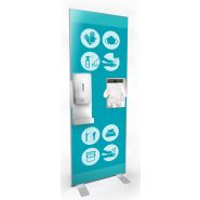 Kakemono avec distributeur gel hydroalcoolique et gants jetables_2