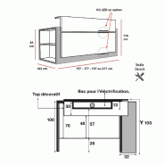 Banque d'accueil avec étagère intégrée Avant - Ofitres - 197, Blanc, Gauche, Oui, Noyer_2