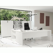 Bureau de direction avec retour TAK - Mobel Linea - 200, Blanc_0