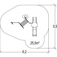Diabolo Baby - structure pour aire de jeux Proludic - largeur 2,77 m - réf. J38706® - pour enfants dès 0,5 ans et jusqu’à 12 joueurs_2