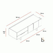 Meuble de service Segno - Dellarovere - Noyer