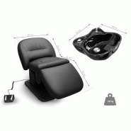 Bac à shampoing avec fauteuil électrique 2 sections pour salon de coiffure - 1106-hz-32845-allbk_2