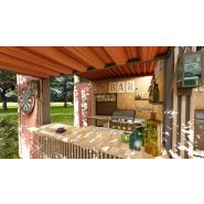 Cuisine d'été en container de 5m2 avec habillage intérieur possible