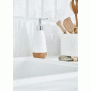 Distributeur de savon en céramique Odemira - blanc - finition brillante - hauteur 21 cm - diamètre 7.5 cm_2