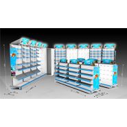 Caisson lumineux - meuble présentoir - seiller - en plastique, en métal_2