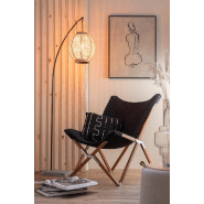 Chaise pliante FELI - design épuré en bois et toile noire pour intérieur et extérieur_2