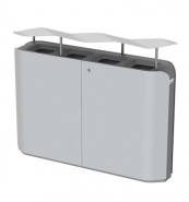 Metropole - poubelle publique élégante pour intérieur et extérieur - Bammens - design certifié Cradle-to-Cradle_2