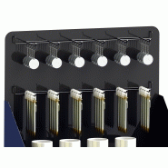 Présentoir mobile - comptoir en métal à 2 niveaux avec rampes de crochets_2