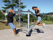 Urban Gym Barres Parallèles - Acier peint à la poudre - Dimensions : 2,01 x 0,61 x 1,49 m_2