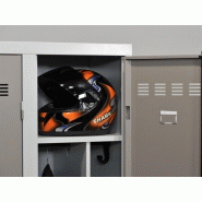 Vestiaire 2 cases - industrie salissante - structure monobloc acier - fermeture classe C - normes NF_2