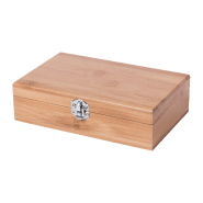 Set à vin - tire-bouchon, bouchon et stop-gouttes - boîte en bambou_2