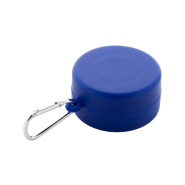 Gobelet pliable - plastique PP recyclé - 220 ml avec compartiment pilulier et mousqueton en métal - couleur bleu_2