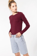 Bermuda aspect délavé femme - Réf: K753 - 100% coton - Kariban - Confort moderne et ultra confortable_2