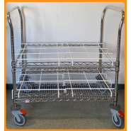 Chariot de transport ergonomique pour bouteille d'oxygene S2 et B5 O²Cart - CHAROXY_2