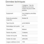 201484w - Armoire de sécurité coupe-feu Select W-123-O - 90 minutes de résistance, 3 étagères réglables, portes blanches_2