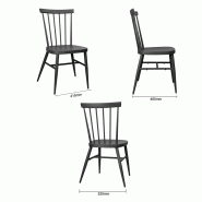 Chaises en aluminium Windsor noires - Lot de 4 - DX686 | Bolero_2