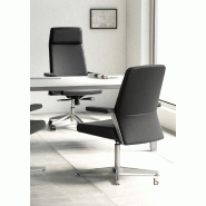 Fauteuil de réunion Teos - Mobel Linea - cuir noir, Démonté_2