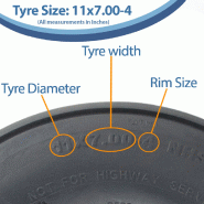 Pneu pour tondeuse à gazon 11x7.00-4 à crampons multiples, 4 plis, pour Hay Bob, Turner Hay Rake, Wanda P508_2