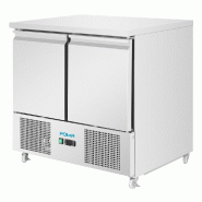 Saladette réfrigérée inox - 2 portes - série U - Polar - UA089_2