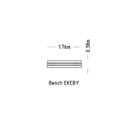 Banc public Ekeby réf 8037101 - Hags - montage en 1 heure, 1760 mm de long_2